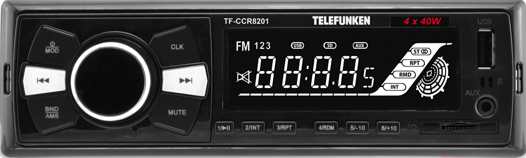 

Автомагнитола Telefunken TF-CCR8201 черный, TF-CCR8201
