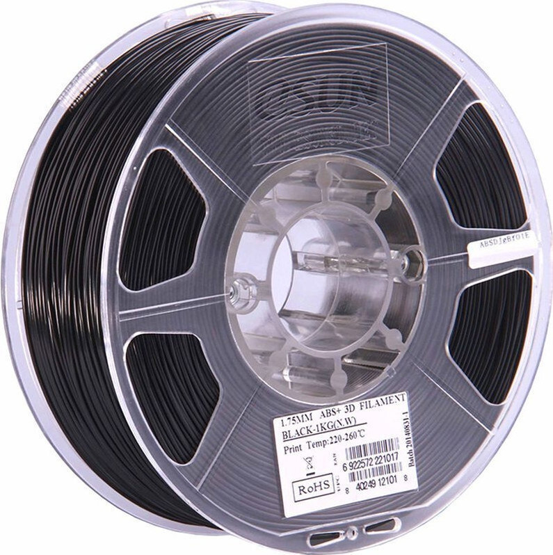 

Пластиковая нить eSUN ABS+ 1,75 мм Black (ABS+175B1)