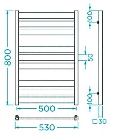 

Полотенцесушитель Mario Санти 800x530/500 водяной, Санти 800x530/500 водяной