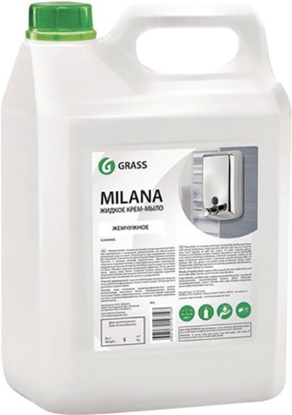 

Мыло жидкое Grass Milana Жемчужное / 126205 (5кг), Мыло жидкое Grass Milana жемчужное 5кг 126205