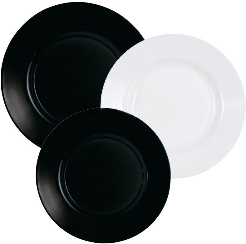 

Набор столовой посуды Luminarc Plumi BlackWhite V2484