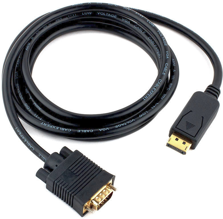 

Адаптер Cablexpert DP-VGA CCP-DPM-VGAM-6, Кабель Cablexpert DisplayPort-gt;VGA CCP-DPM-VGAM-6, 1,8м, 20M/15M черный