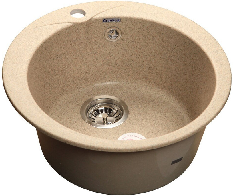 

Кухонная мойка GranFest Rondo GF-R480 бежевый