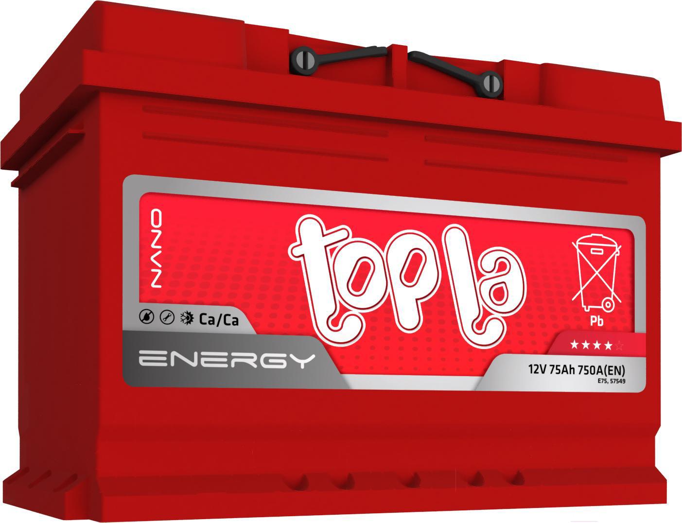 

Аккумулятор Topla Energy E75X 75 А/ч [108375], Energy E75X 75 А/ч