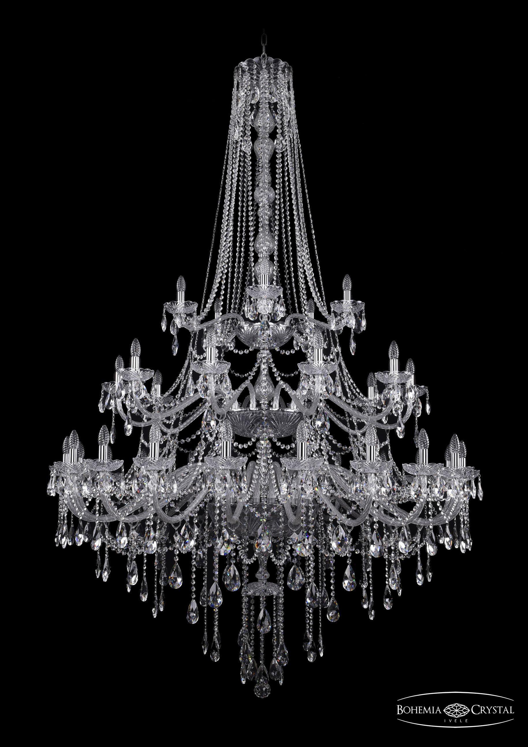 

Подвесная люстра Bohemia Ivele Crystal 1415/20+10+5/530/h-231/3d/Ni