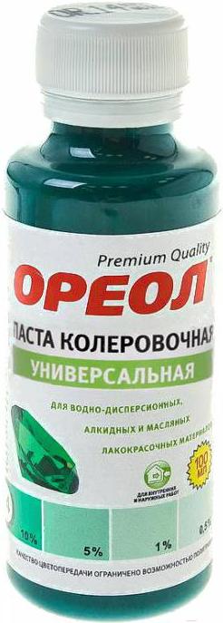 

Колеровочная паста Ореол 14 100мл изумруд