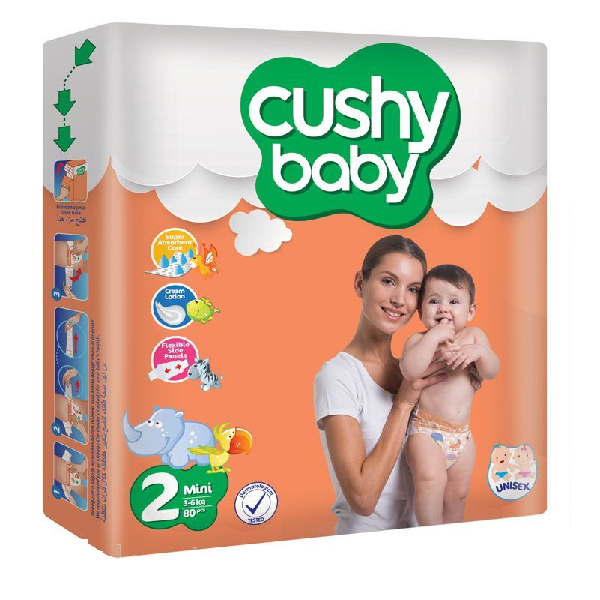 

Подгузники Cushy Baby Mini (80шт), Детские подгузники Cushy Baby Mini (80шт)