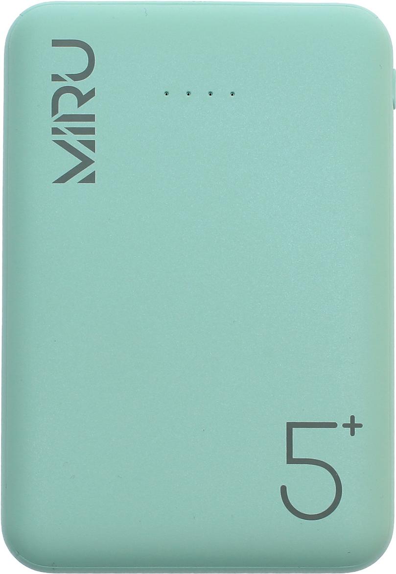 

Портативный аккумулятор Powerbank Miru Li Pol 5000 mAh светло-зеленый [3008], Li Pol 5000 mAh