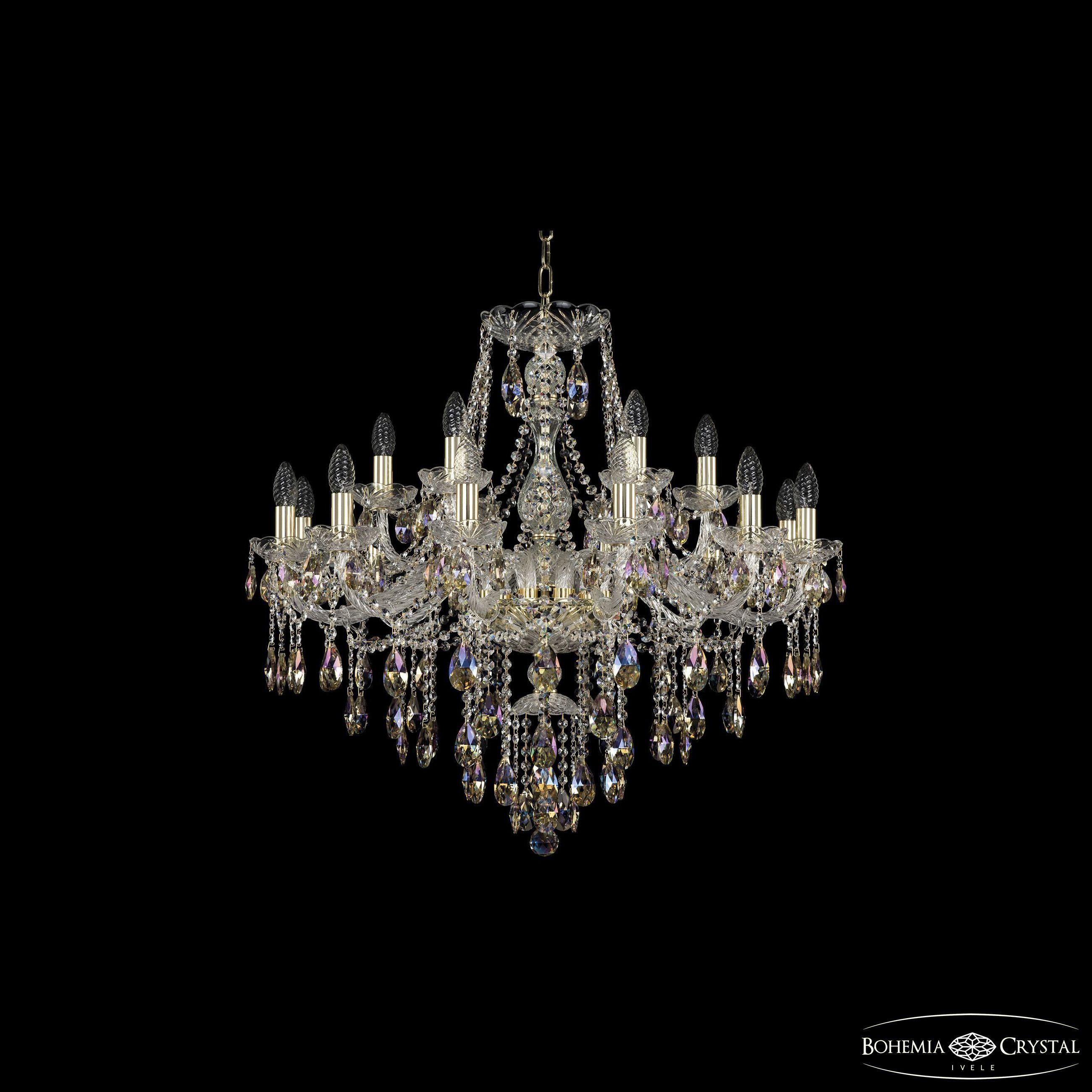 

Подвесная люстра Bohemia Ivele Crystal 1415/12+6/300 G K801