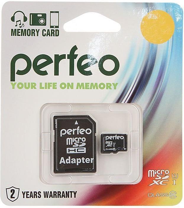

Карта памяти Perfeo Micro SecureDigital 64Gb [PF64GMCSX10U1A], Micro SecureDigital 64Gb