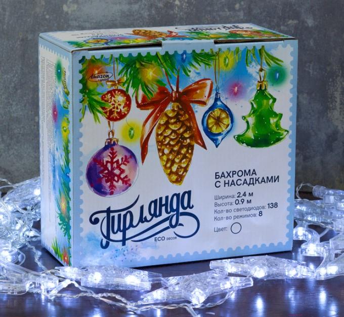 

Светодиодная бахрома Luazon Decor Елки белый [2361710], Светодиодная бахрома Luazon Decor Елки 2361710 белый
