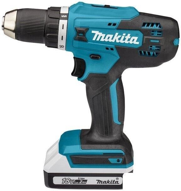 

Дрель-шуруповерт Makita DF488DWE кейс, 2 АКБ