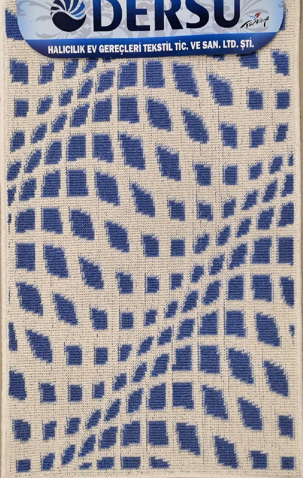 

Коврик для ванной комнаты Dersu Cotton Bathmats PB037 50x80 синий, Cotton Bathmats PB037 50x80