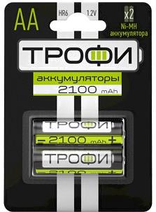 

Комплект аккумуляторов Трофи HR6-2BL 2100 mAh / C0032099, Аккумуляторная батарейка Трофи HR6-2BL 2100 mAh C0032099