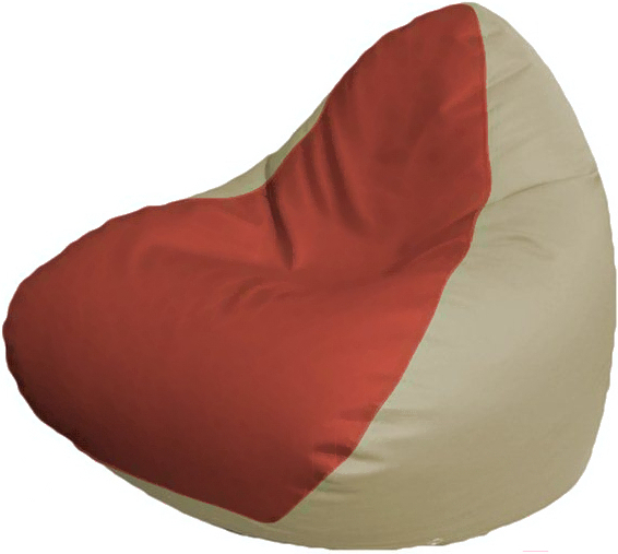 

Кресло-мешок Flagman Relax P2.3-72 красный/светло-бежевый, Бескаркасное кресло Flagman Relax P2.3-72 красный/светло-бежевый