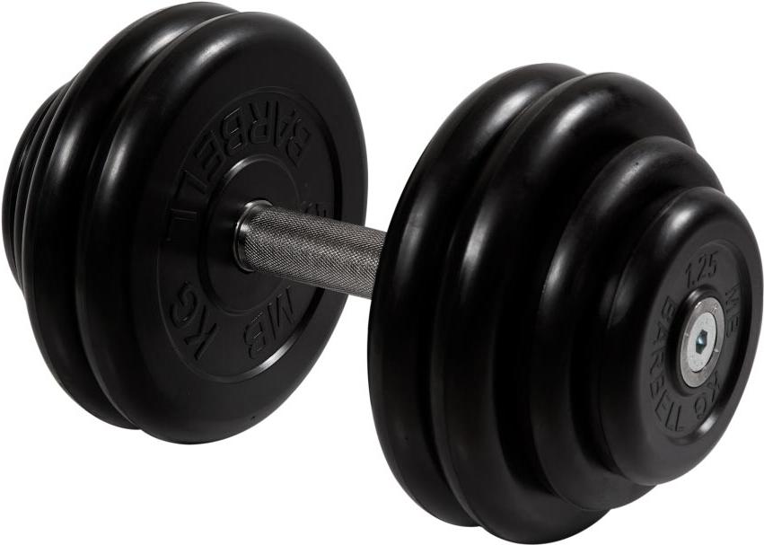 

Гантель неразборная MB Barbell с вращающейся хромированной ручкой 28,5 кг черный [MB-FdbM-B28,5], неразборная, с вращающающейся хромированной ручкой 28,5 кг