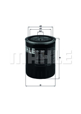 

Фильтр масляной Knecht/Mahle OC262, OC262