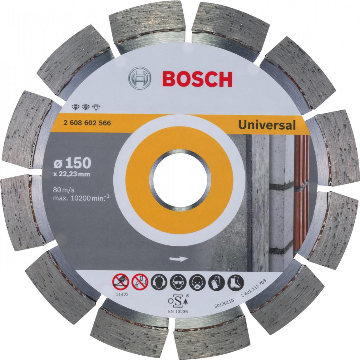 

Алмазный диск Bosch Expert for Universal 150х22.2 мм [2.608.602.566], Expert for Universal 150х22.2 мм