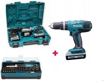 

Дрель-шуруповерт Makita HP 457 DWE + Набор бит 47 шт [HP457DWEA1], HP 457 DWE + Набор бит 47 шт