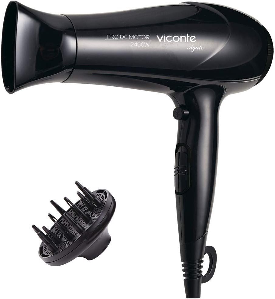 

Фен Viconte VC-3723 черный/бронзовый