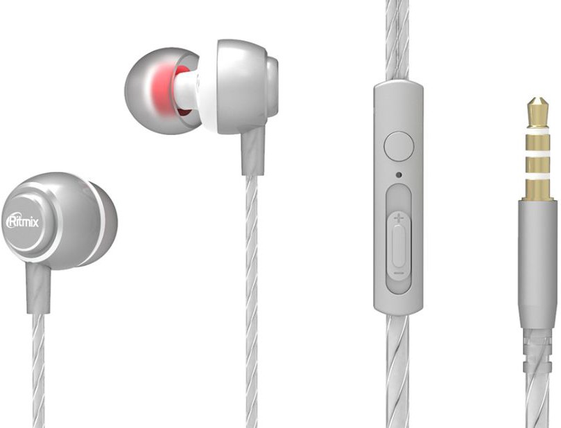 

Наушники с микрофоном Ritmix RH-150M (серебристый), Наушники Ritmix RH-150M Silver