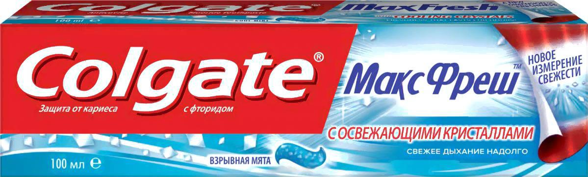

Зубная паста Colgate Макс Фреш с освежающими кристаллами (100мл), Зубная паста Colgate Макс Фреш с освежающими кристаллами 100мл
