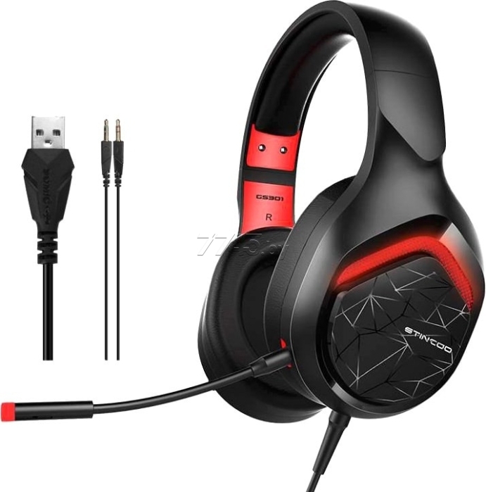 

Наушники Somic GS301 черный, 3.5mm+USB, подсветка [GS301], Наушники Somic GS301
