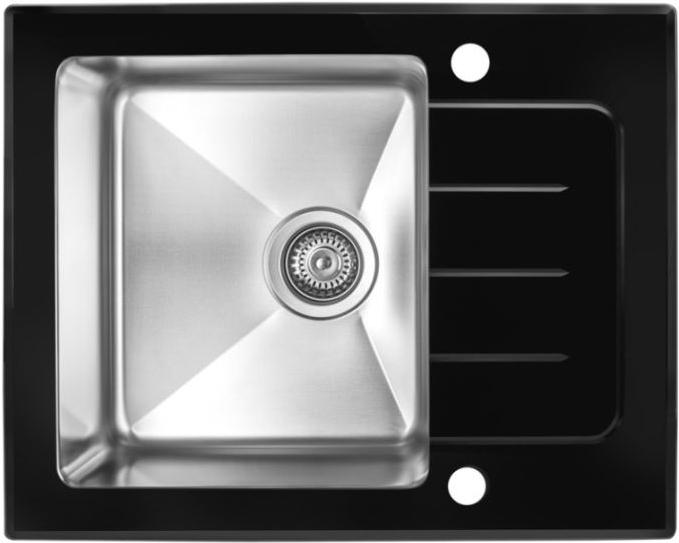 

Кухонная мойка Zorg Sanitary со стеклом GS 6250 Black, со стеклом GS 6250