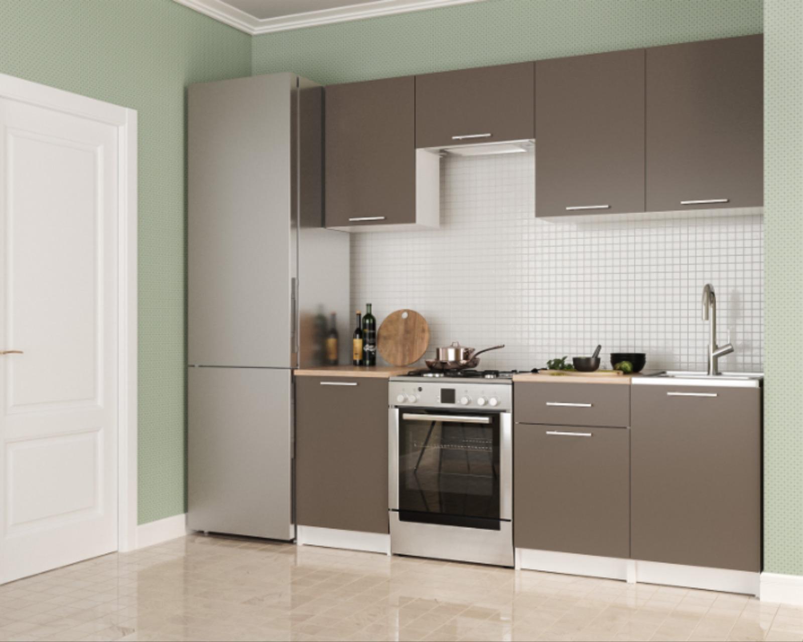 

Готовая кухня Mebel-Ars Адель 2,1 м трюфель