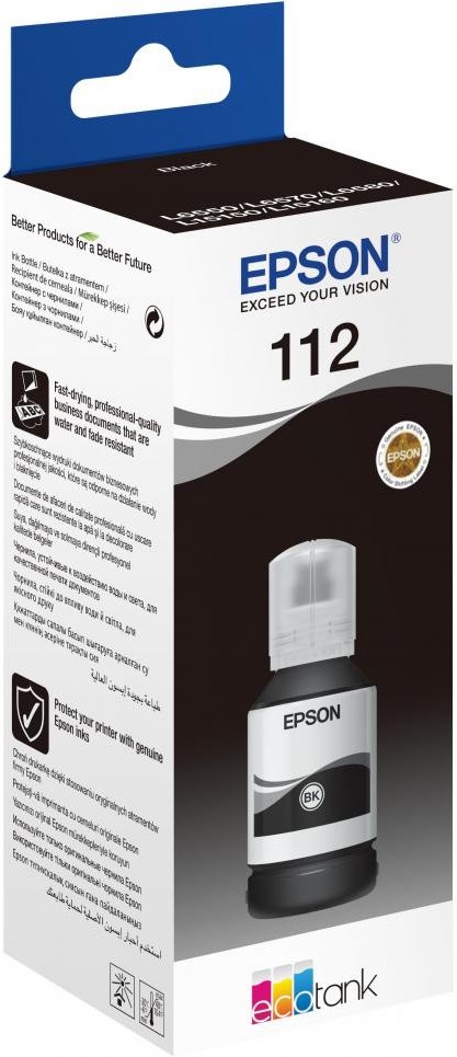

Картридж Epson C13T06C14A, C13T06C14A, Контейнер Epson 112 с черными чернилами (L15150/L15160)