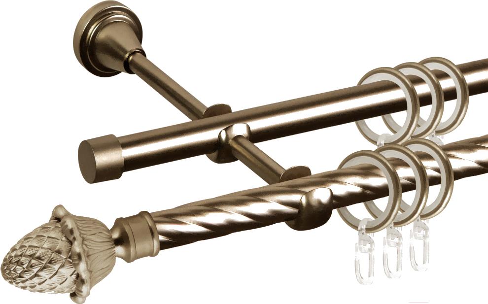 

Карниз АС ФОРОС Grace D16K/16Г составной + наконечники Магнолия 2.8м антик