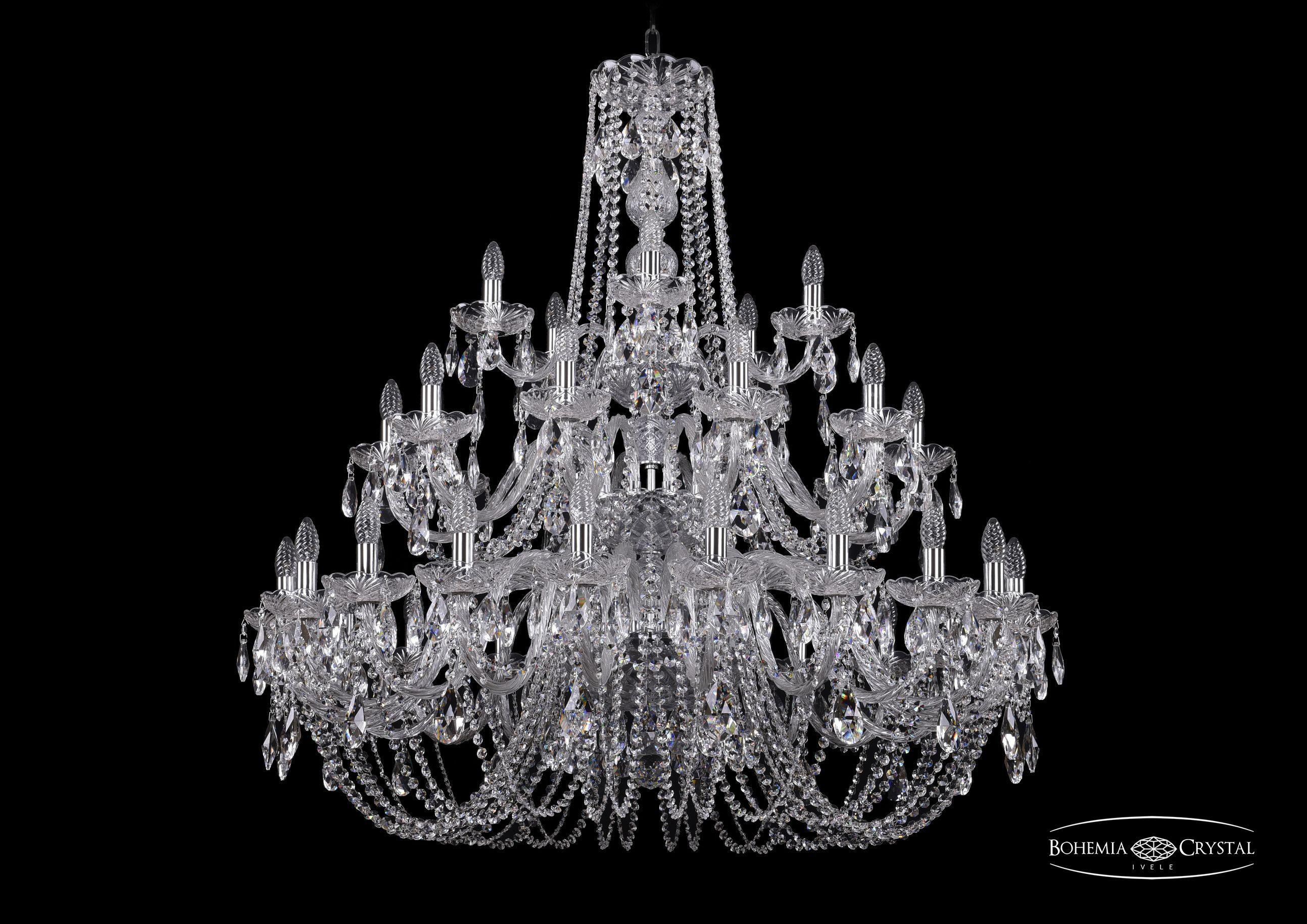 

Подвесная люстра Bohemia Ivele Crystal 1402/20+10+5/400/3d/Ni