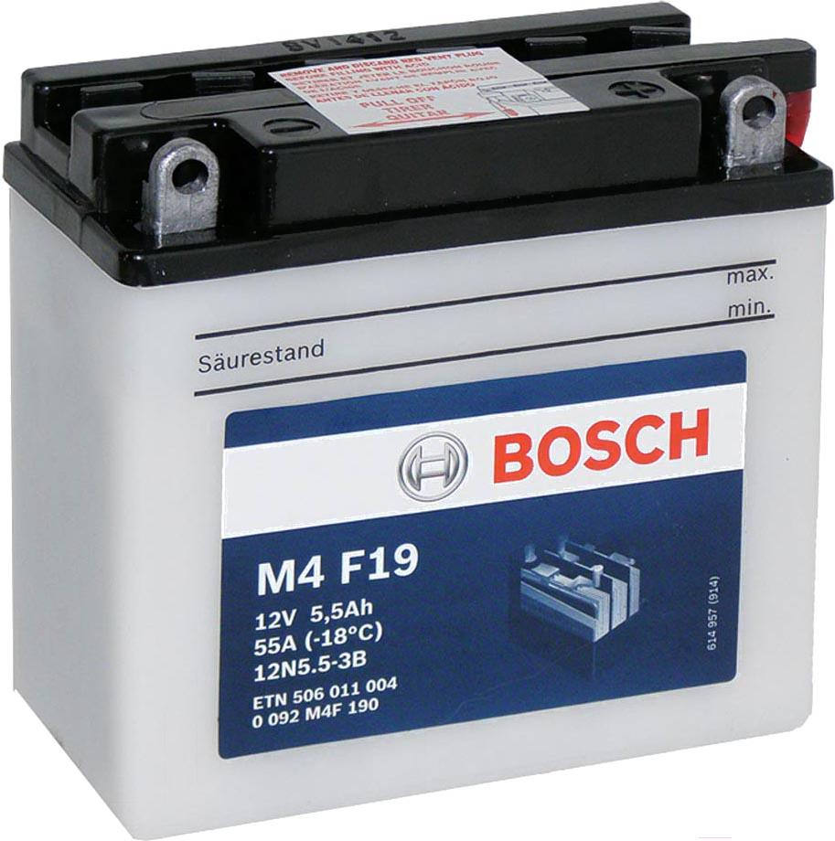 

Аккумулятор Bosch M4 12N5.5-3B 506011004 5.5 А/ч