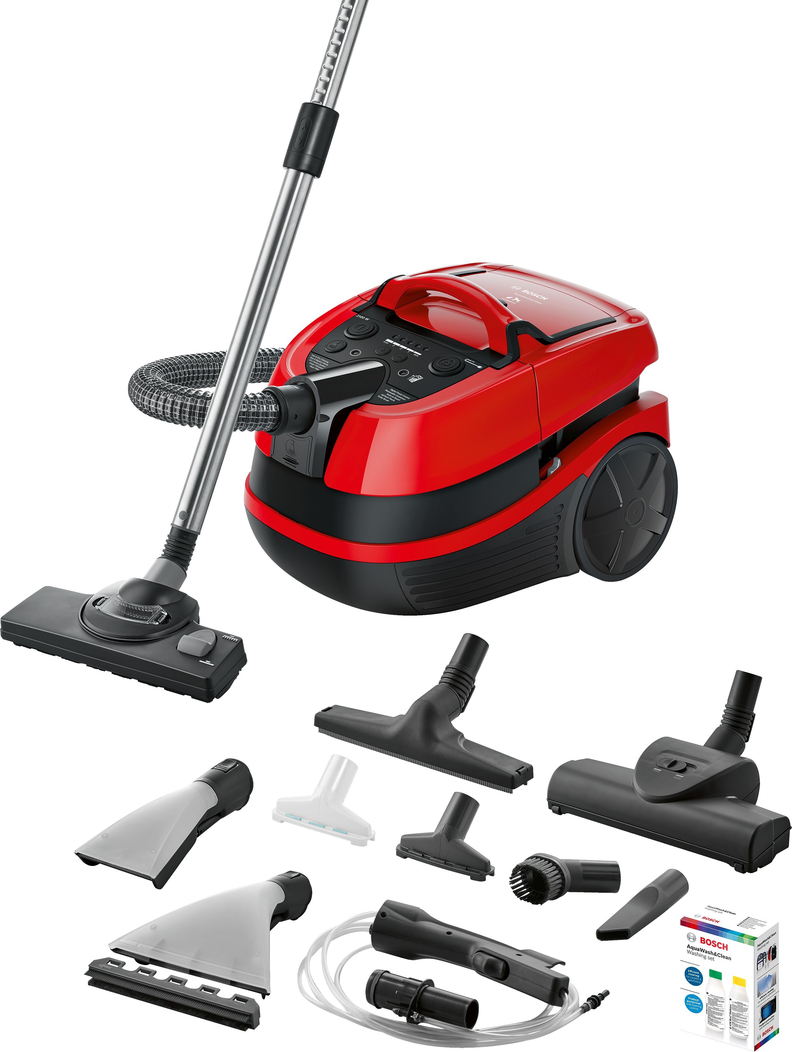 

Пылесос Bosch BWD421PET красный