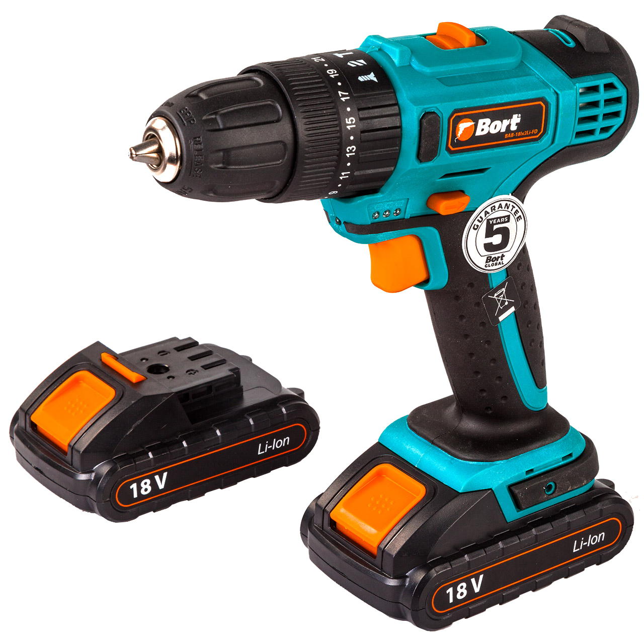 

Дрель-шуруповерт Bort BAB-18Ix2Li-FD (91275998)
