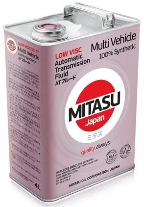 

Трансмиссионное масло Mitasu LOW VISCOSITY ATF WS 100% Synthetic 4л [MJ-325-4], Трансмиссионное масло Mitasu LOW VISCOSITY ATF WS 100% Synthetic 4л MJ-325-4