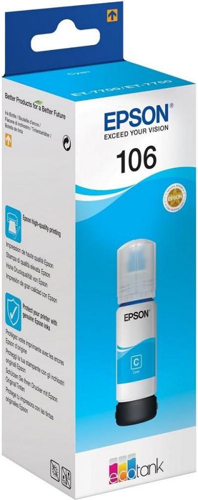 

Контейнер с чернилами Epson 106 (C13T00R240), (Epson 106C C13T00R240 голубой для Epson L7160/7180)