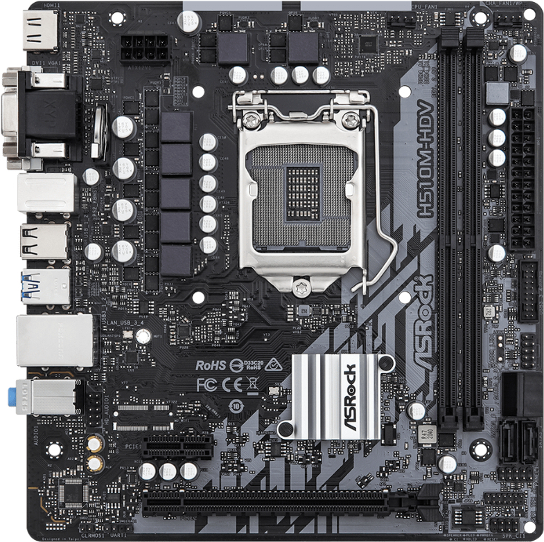 

Материнская плата ASRock H510M-HDV R2.0, ASRock H510M-HDV R2.0 (mATX, H510)