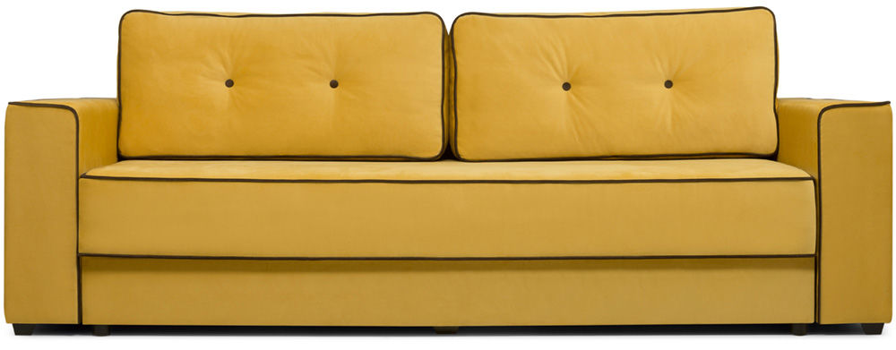 

Диван Менли НПБ холлофайбер Velvet Yellow, Менли Velvet НПБ холлофайбер