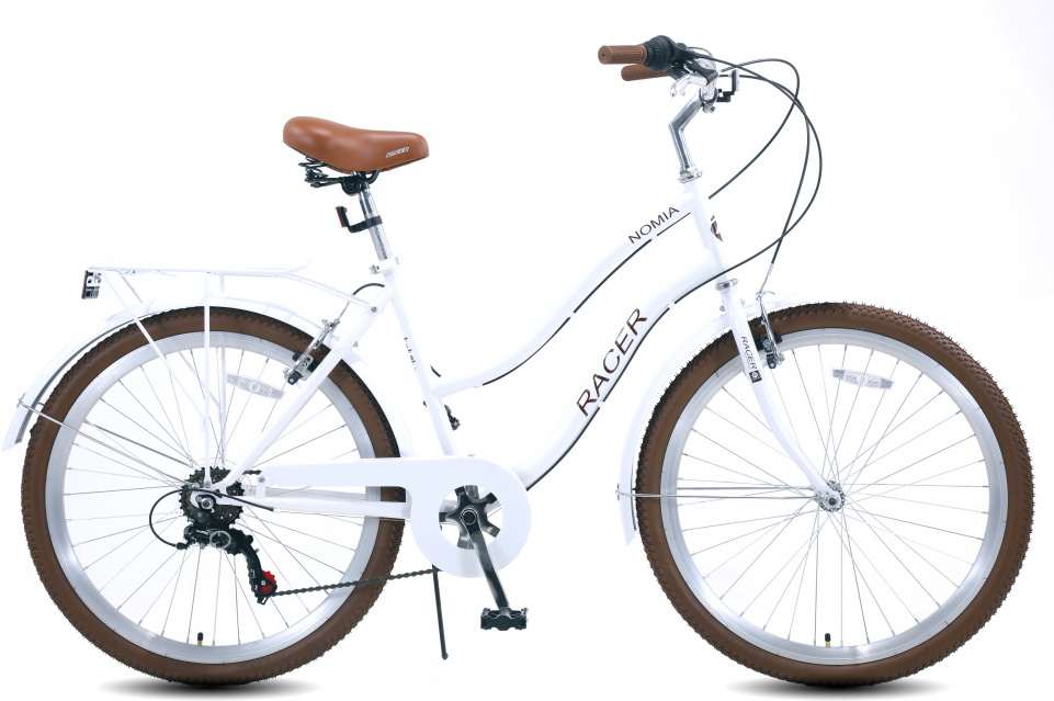

Велосипед Racer Nomia 26'' рама 18 дюймов 2021 белый, Велосипед Racer Nomia 26 2021 18 белый