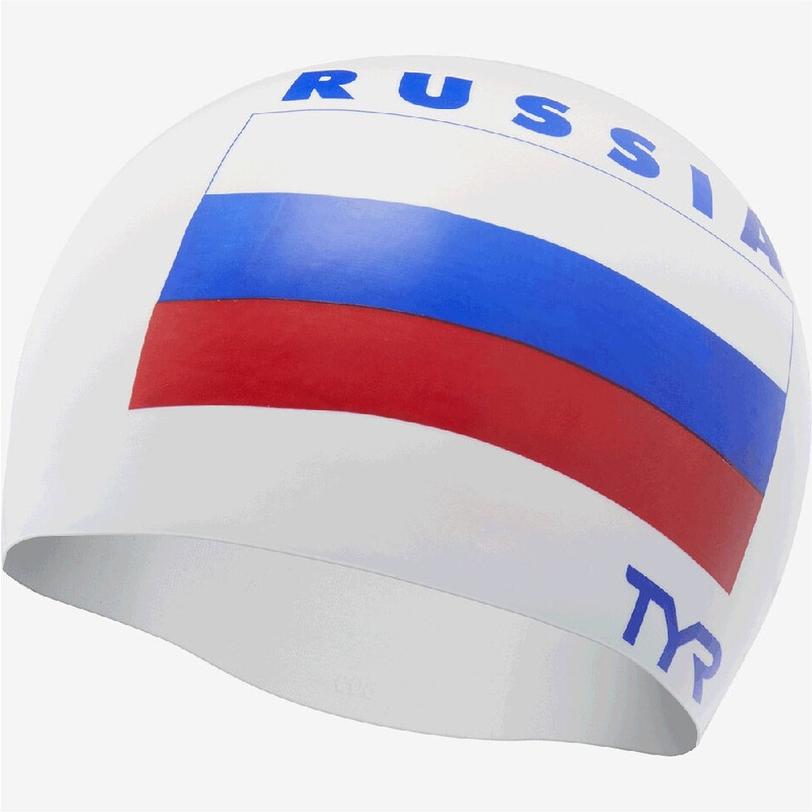

Шапочка для плавания Tyr Russia Silicone Swim Cap белый [LCSRUS/100], Russia Silicone Swim Cap