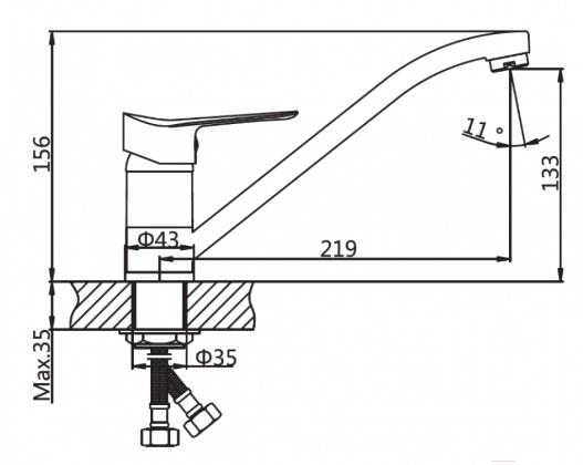 

Смеситель AV Engineering (Lt) D35 AVLAW4-C589, (Lt) D35 AVLAW4-C589