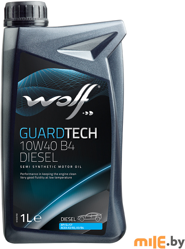 

Моторное масло WOLF Guardtech B4 Diesel 10W40 / 23126/1 (1л), Моторное масло Wolf Guardtech B4 Diesel 10W40 1л 23126/1