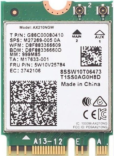 

Wi-Fi/Bluetooth адаптер Intel AX210NGW (AX210.NGWG)