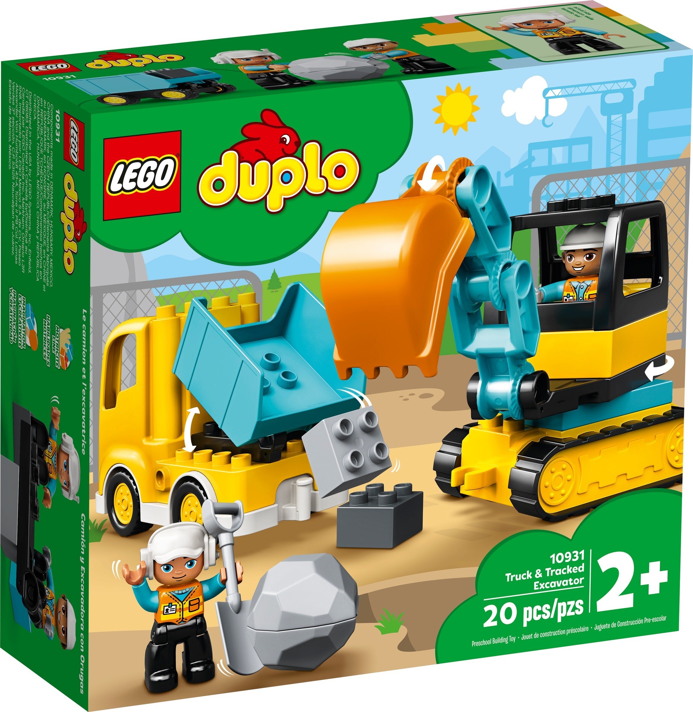 

Конструктор LEGO Duplo Грузовик и гусеничный экскаватор [10931], Конструктор LEGO Duplo Грузовик и гусеничный экскаватор 10931