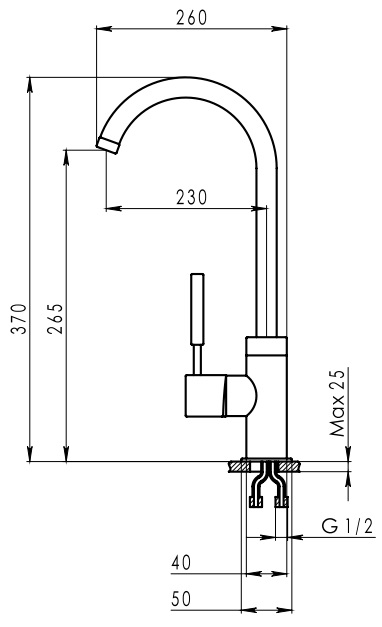 

Смеситель Granula 2125 графит, 2125