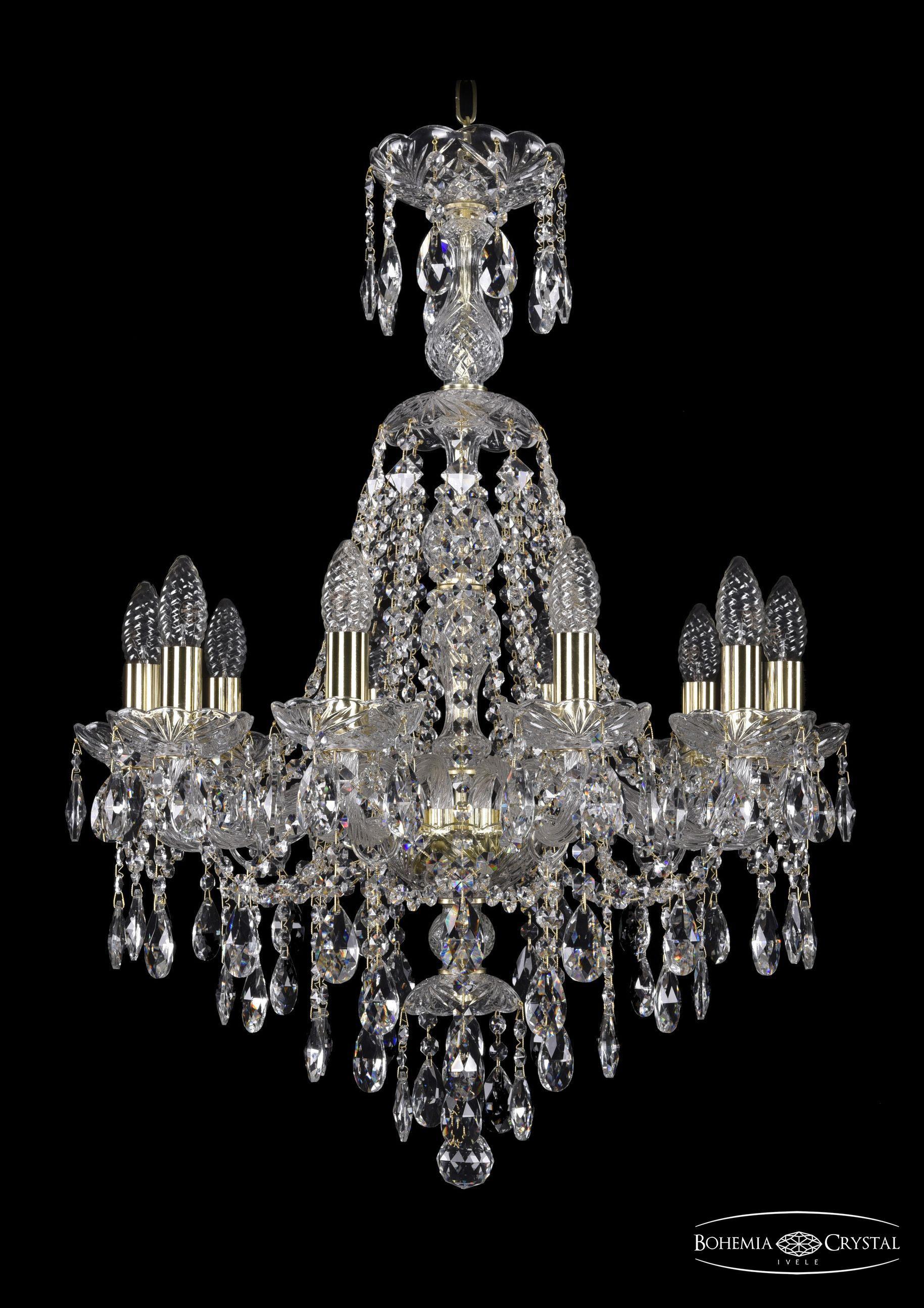 

Подвесная люстра Bohemia Ivele Crystal 1415/10/200/XL-76/G