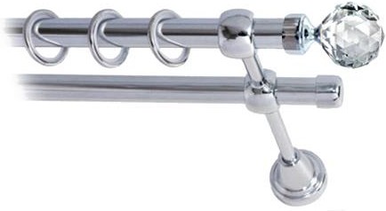 

Карниз Lm Decor Кристалл 130 2р гладкий 16мм 3.0м хром
