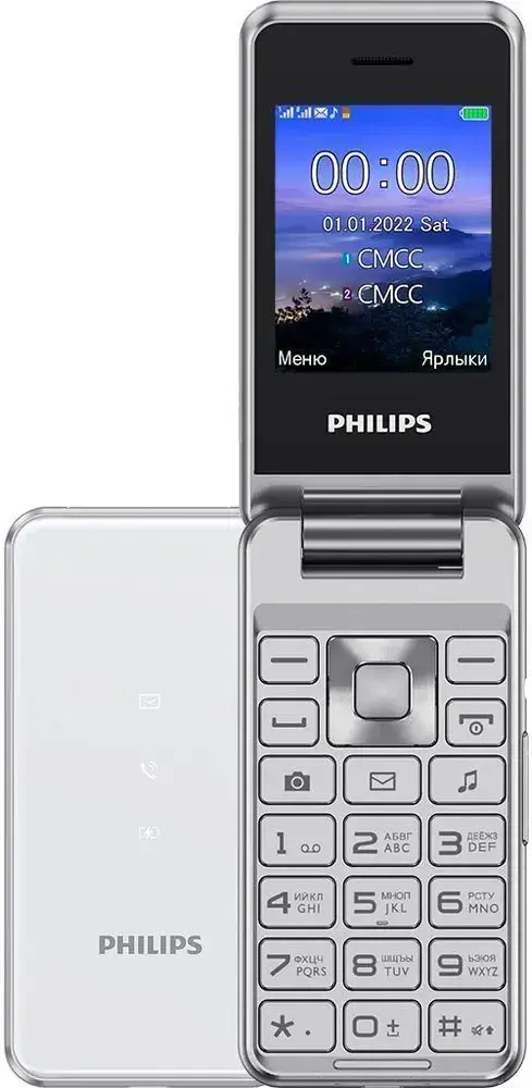 

Мобильный телефон Philips Xenium E2601 серебристо-белый