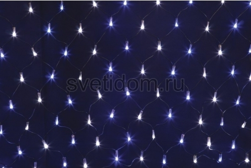 

Светодиодная сеть Neon-night 2x1.5m 288 LED White/Blue [215-022], Гирлянда - сеть светодиодная 2 х 1,5м, свечение с динамикой, черный провод, белые/синие диоды NEON-N